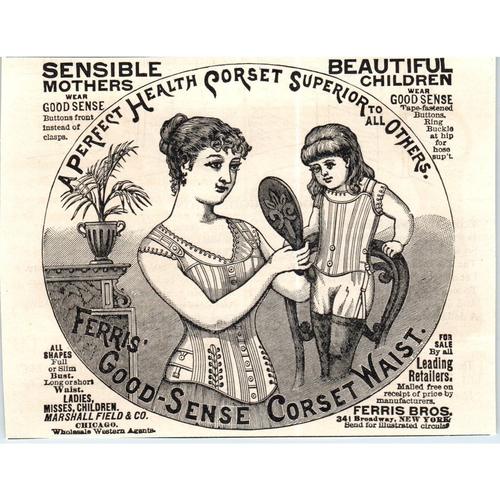 Ferris Bros Good-Sense Corset Waist NY c1890 Victorian Ad AE8-CH2 - Picture 1 of 2